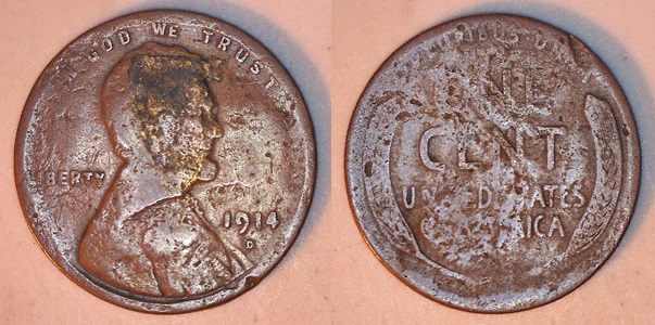 1914-D-Lincoln---XF/Au-+-Details