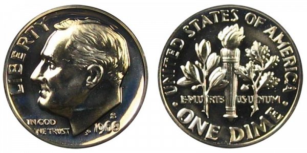 Roosevelt-One-Dime-1968-No-S-Coin
