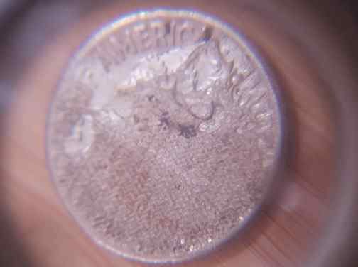 1975?-Roosevelt-Dime-Struck-Through-Cloth-On-Reverse,-Neat-Obverse-Too.
