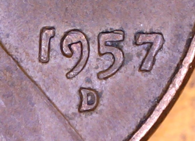 1957-D-Cent,-Strange-Date-Error?