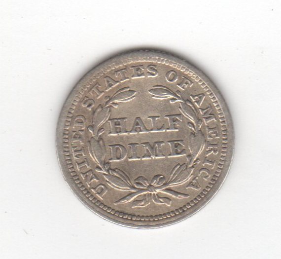 1854-Seated-Liberty-Half-Dime---Raw