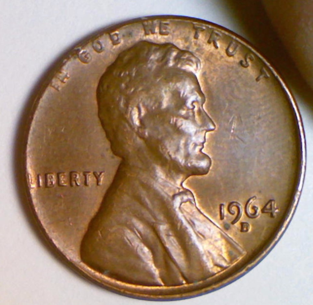 1964-D-Penny-Lettering-On-Rim