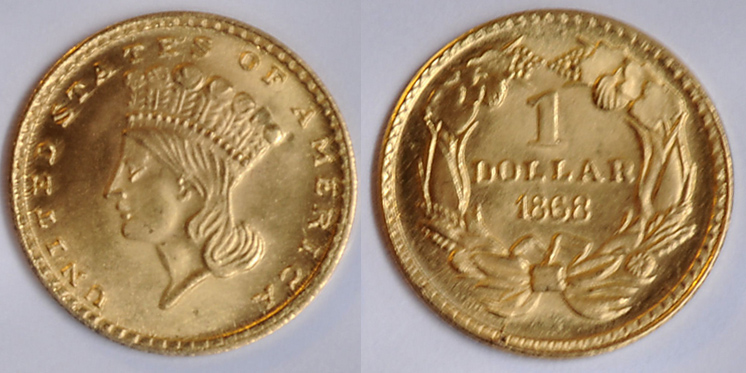 US-Gold-1-Dollar-1868---99%-Sure-It's-A-Copy,-But-Want-To-Be-Sure?
