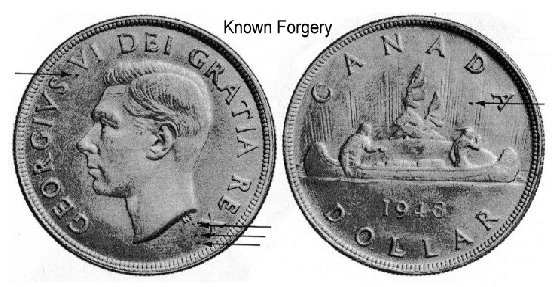 Pictorial-Of-Fake-/-Suspect-1948-Canada-Silver-Dollar
