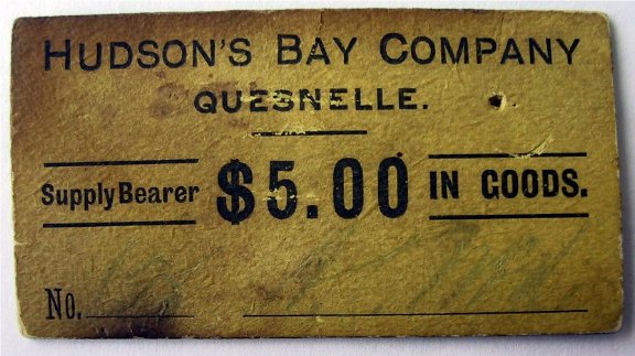 Early-Canadian-Money-Hudson-Bay-Note-Quesnel,-B.c.-1894