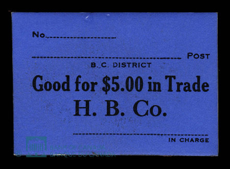 Early-Canadian-Money-Hudson-Bay-Note-Quesnel,-B.c.-1894