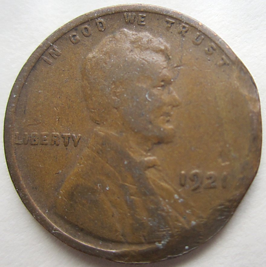 1921-Lincoln-Wheat-Penny-Collar-Damage