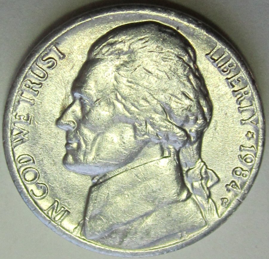 1984-P-Jefferson-Nickel-With-Strong-Strike-On-Obverse