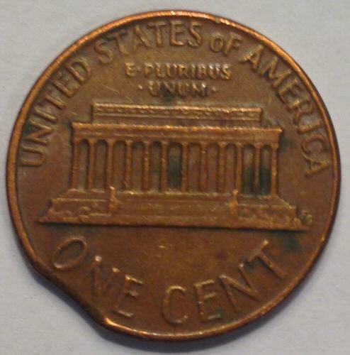 1974-Penny---Small-Clipped-Planchet-Error