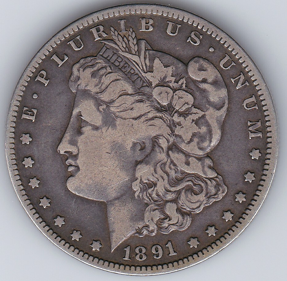 US-1891-O-Morgan-Dollar---Checked-With-PCGS-Photograde---Maybe-F12?