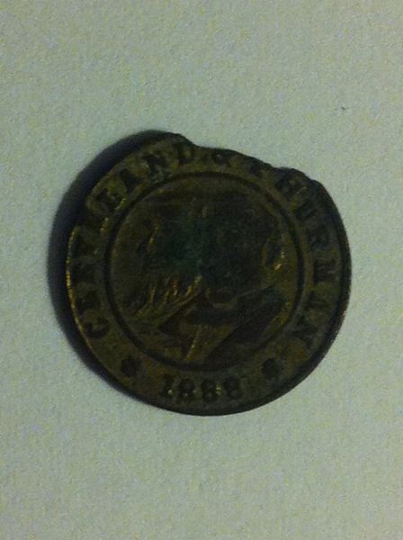 1883-Coin/Token-Cleveland/Sherman-|-US-Election-Medal