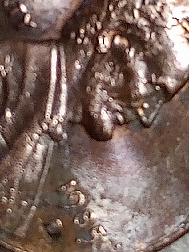 1985-D-Lincoln-Penny--Corrosion-Dome-Formed-Around-The-Mint-Mark-Bumps-On-Lincolns-Face