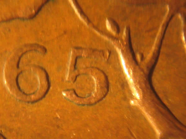 1965-Penny-Large-Bead---Pointed-5-Or-PMD?