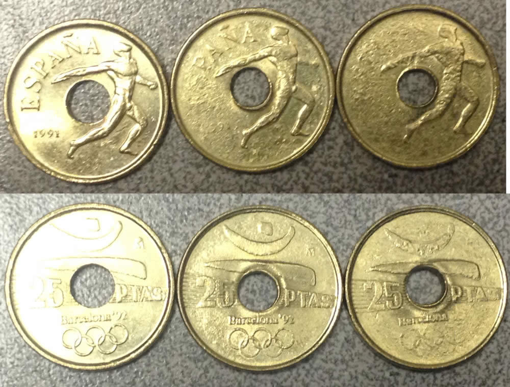 Spain-25-Peseta-Barcelonas---Weak-Strike/Grease/Fake?