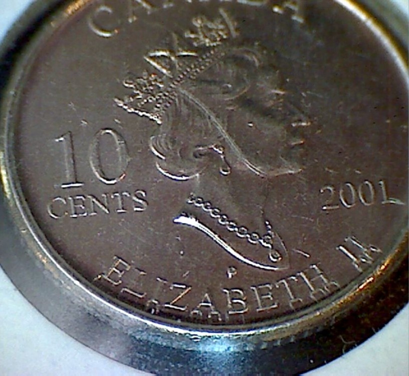 2001-Volunteer-10-Cent-/-End-Of-Its-Die-Life-Obverse-With-Claws-And-Horns