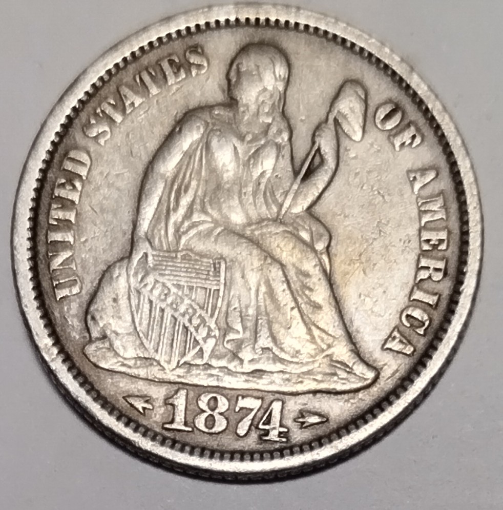 1874-Arrows-Seated-Liberty-Dime-F101