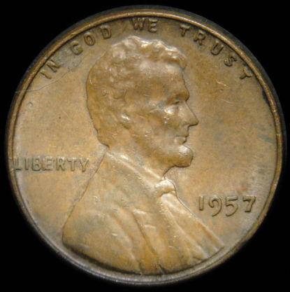 1957-Wheat-Cent-With-Problem
