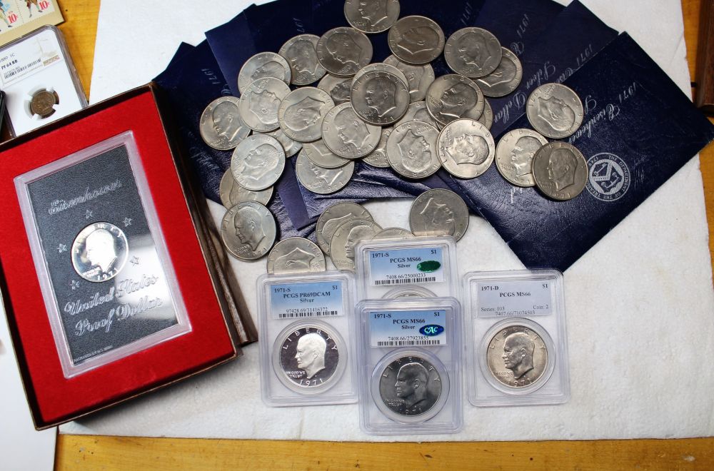 The-7-Days-Of-Ike-Eisenhower-Dollars-II--Plus-Three-Days-Of-Other-Ike-Dollars!