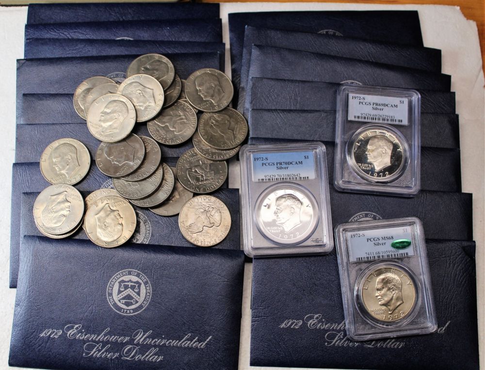 The-7-Days-Of-Ike-Eisenhower-Dollars-II--Plus-Three-Days-Of-Other-Ike-Dollars!