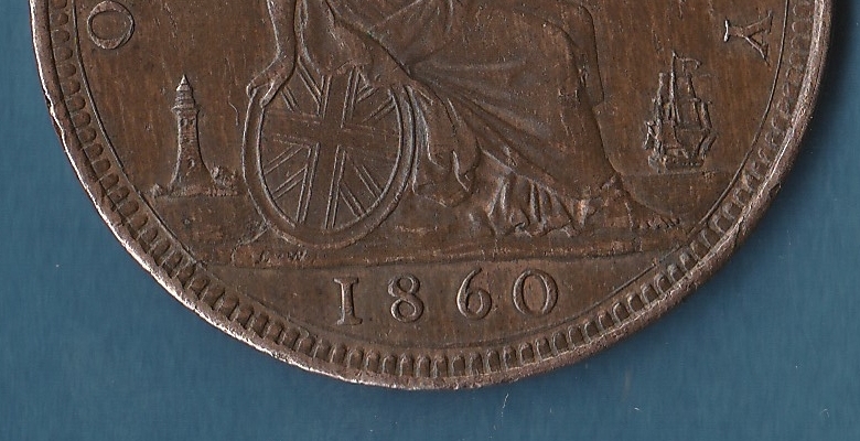 UK-Great-Britan-1860-Penny-Variety-ID-?