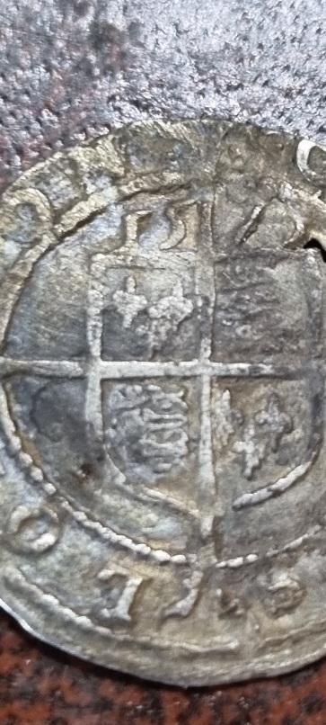 Elizabeth-1,1573-Silver-Hammered-Coin-,-Three-Halfpence-?