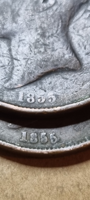 1855-Queen-Victoria-Penny-Strange-Date-Varieties