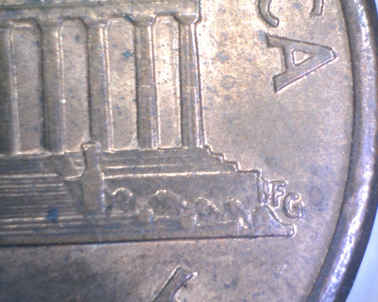 1992-P-Die-Chip-Next-To-Designers-Initials