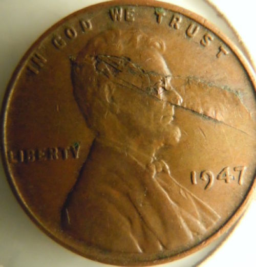 1947-P-W/-Large-Obverse-Lamination-Issue