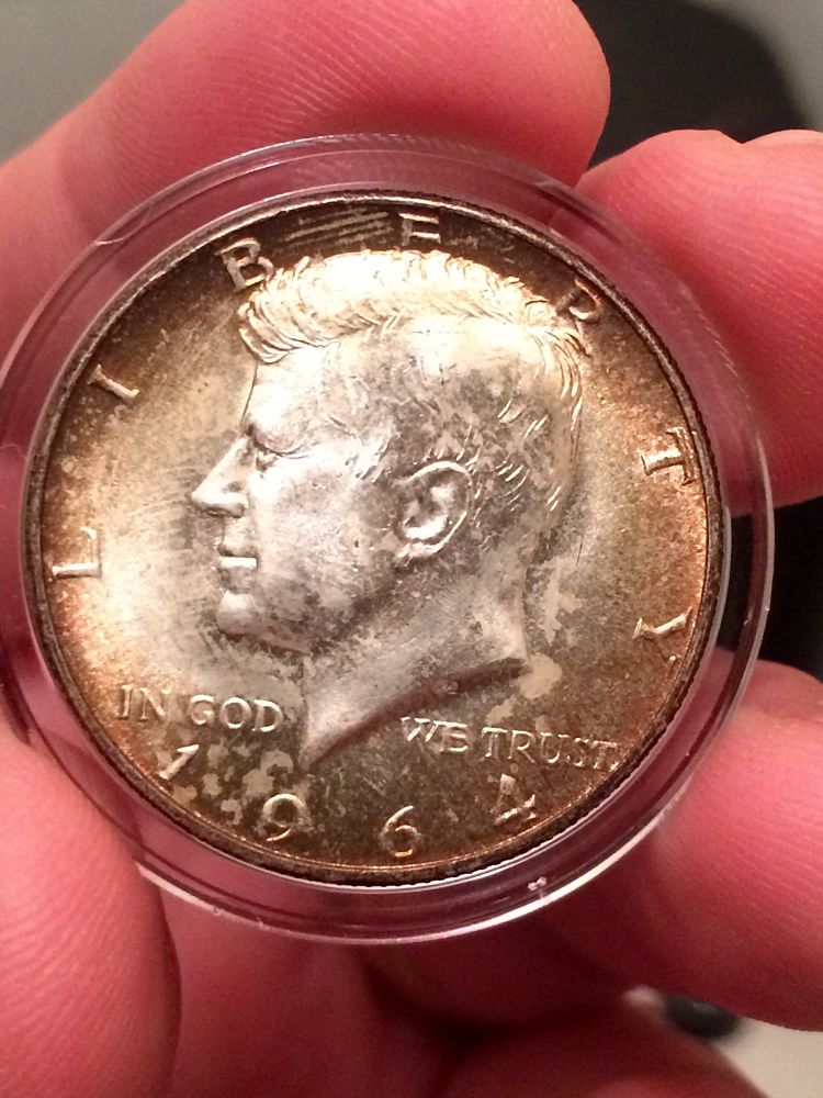 1964-Toned-Kennedy-Half-Dollars