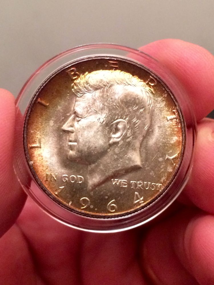 1964-Toned-Kennedy-Half-Dollars