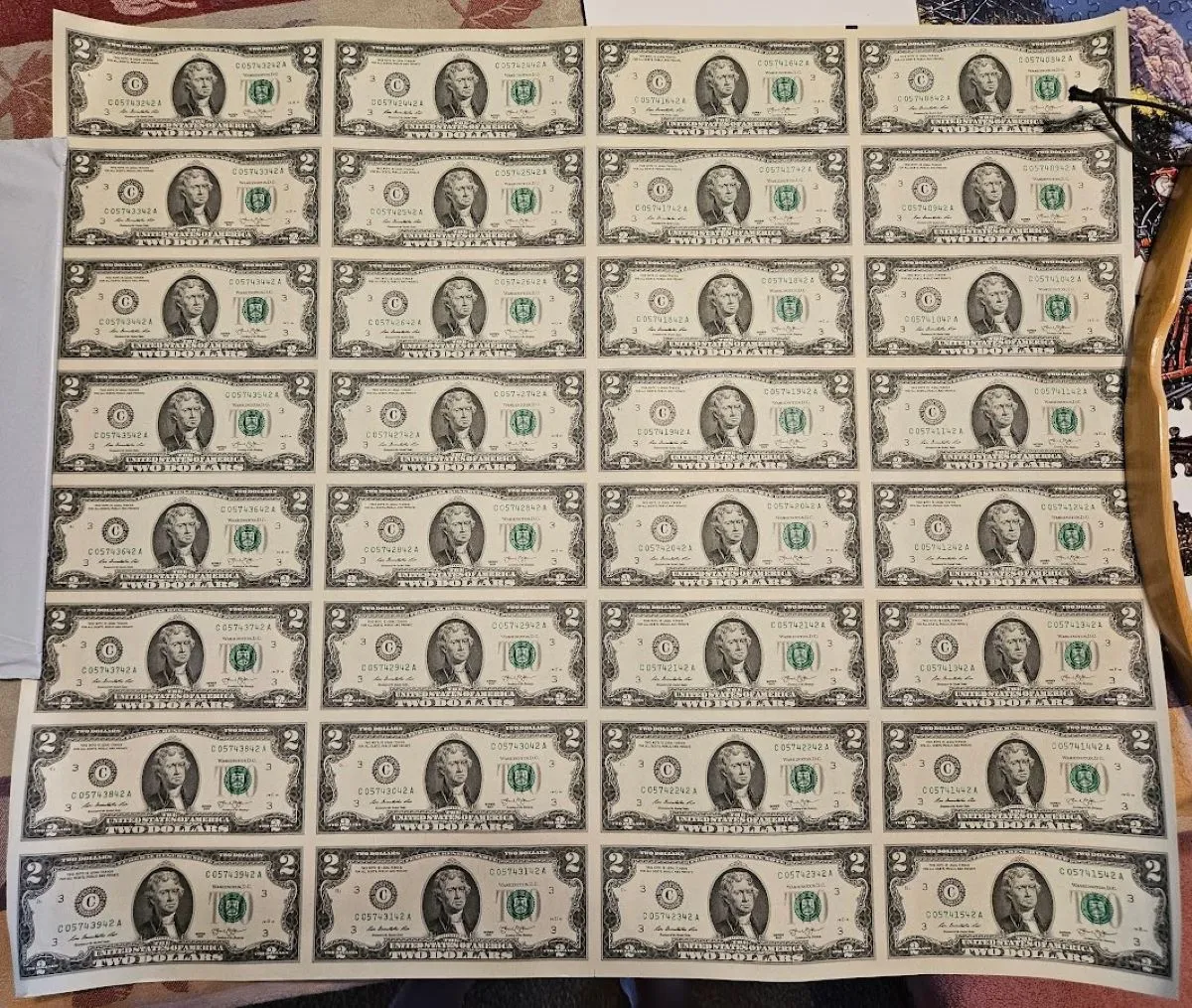 2009-$2-Federal-Reserve-Notes,-Uncut-Sheet-Of-4,-PCGS-66-PPQ