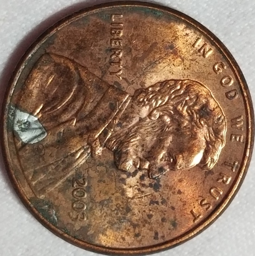 2003-Lincoln-Penny-With-Silver-Spot