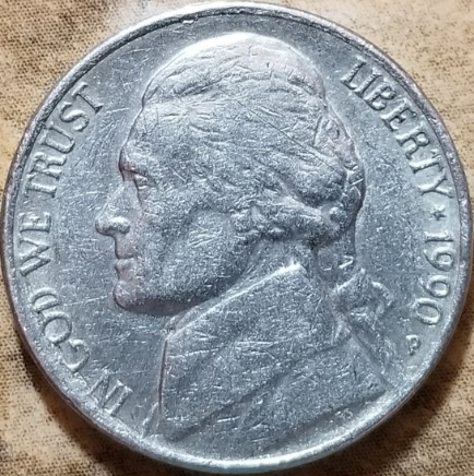 1990-P-Jefferson-Nickel-With-Extra--Die-Around-Rim
