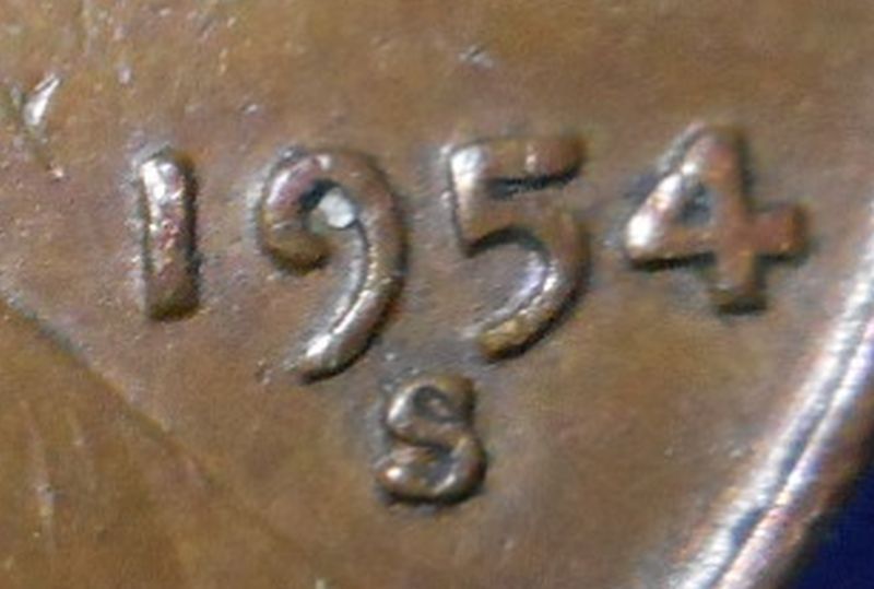 1954-Lincoln-Cent-S-Over-S.