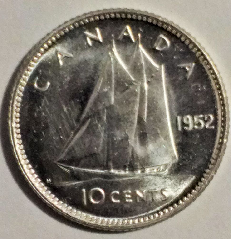 Nice-1952-Dime-With-Die-Crack