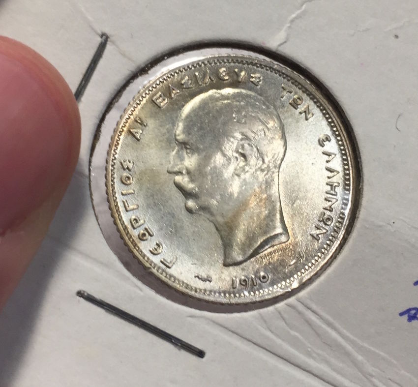 1910-Greece-Drachma---Weak-Strike-MS-Or-Circulated?