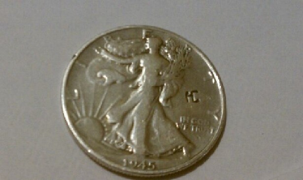 Strange-Stamp-On-1945-Walking-Liberty-Half