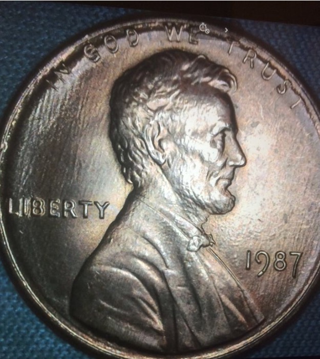 1987-Lincoln-Cent-With-M/D