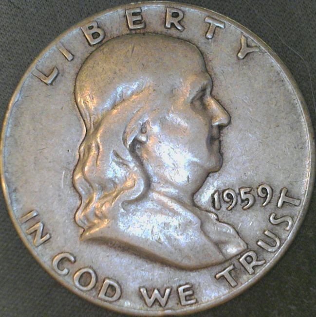 1959-Franklin-Half,-Is-This-A-8-Or-A-B-In-The-Bell
