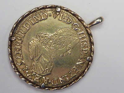 1757-Gold-8-Escudo-Coin---Any-Help?