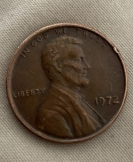 1972-Penny-No-Mint-Mark---Die-Chip/Rim-Error?