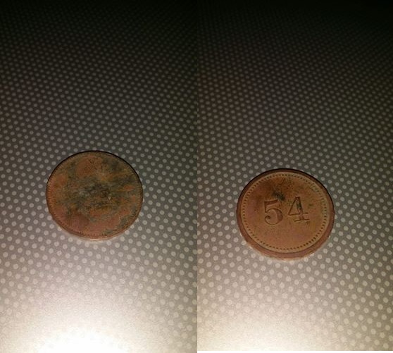 Found-Old-Token-Or-Coin-Number-54-On-One-Side-Id:-Likely-Crop-Pickers-Tag
