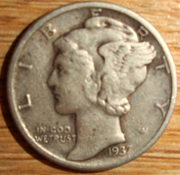 1937-Mercury-Dime,-XF-Or-??