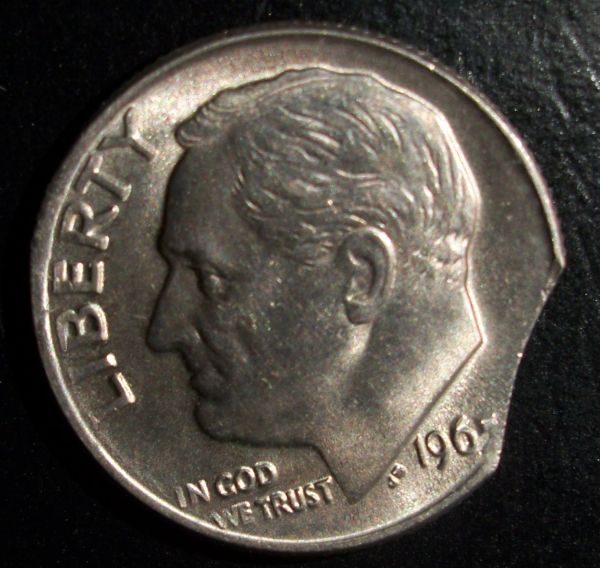 1965-Dime-Clip-Error,-Grade-Please