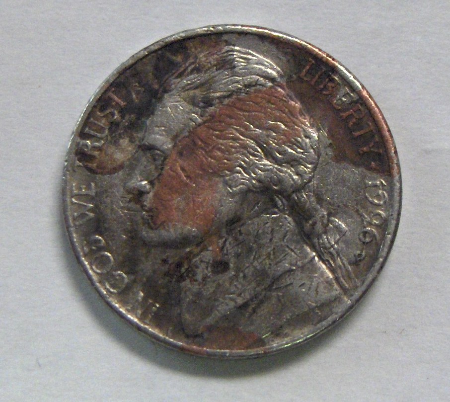 1996-D-Five-Cent-Jefferson-On--Copper/Nickel-Planchet.