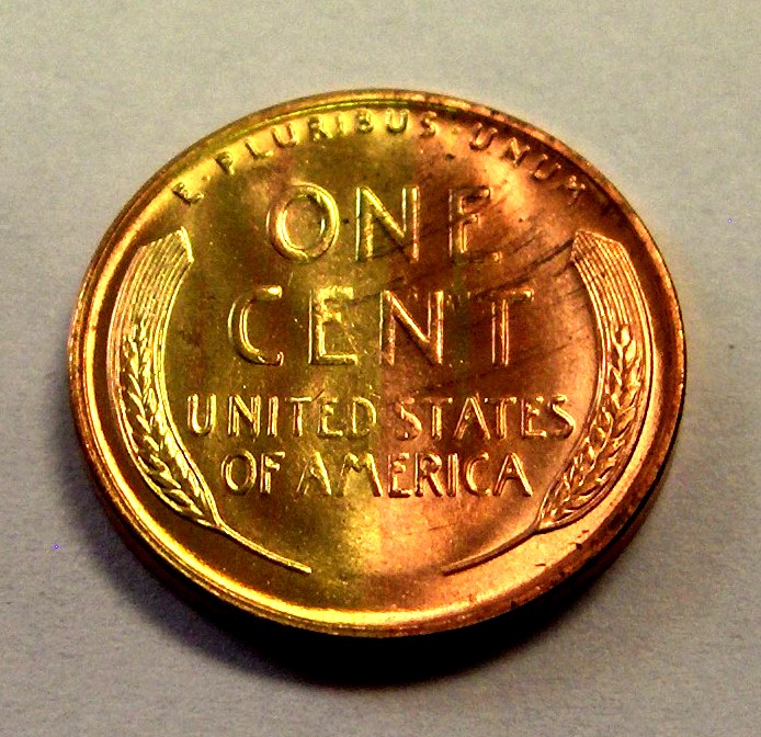 Strange-Neon-Green/Copper-Lincoln-Cent-1955-S