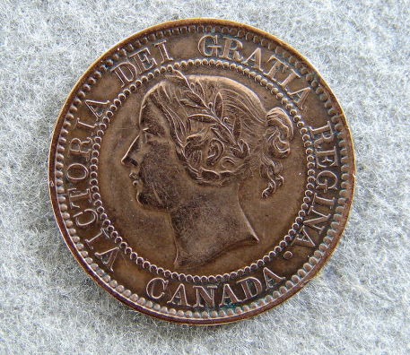 1858-Or-1859-Canadian-Victorian-Large-Cent---Error-Coin?