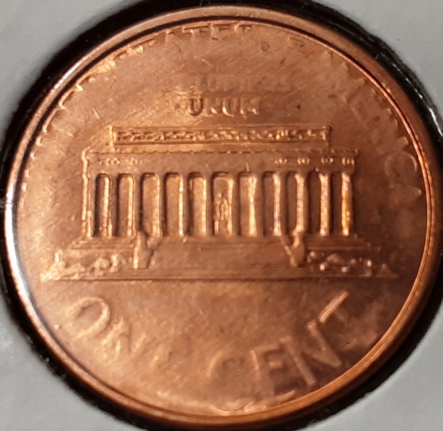 1995-Lincoln-Cent-Struck-Through-Both-Sides