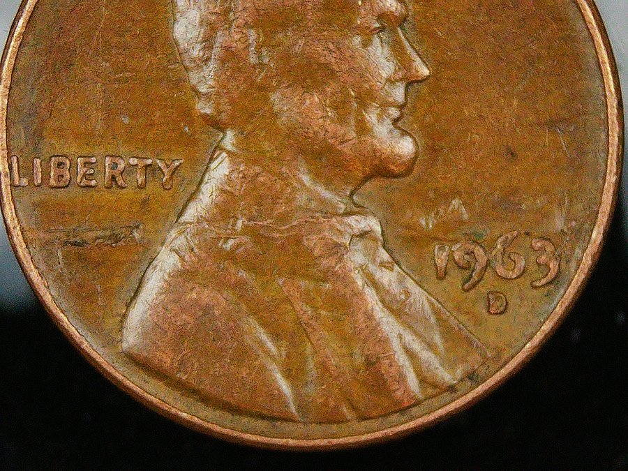 1963-D-Lincoln-Modern-Cent---Die-Failure?