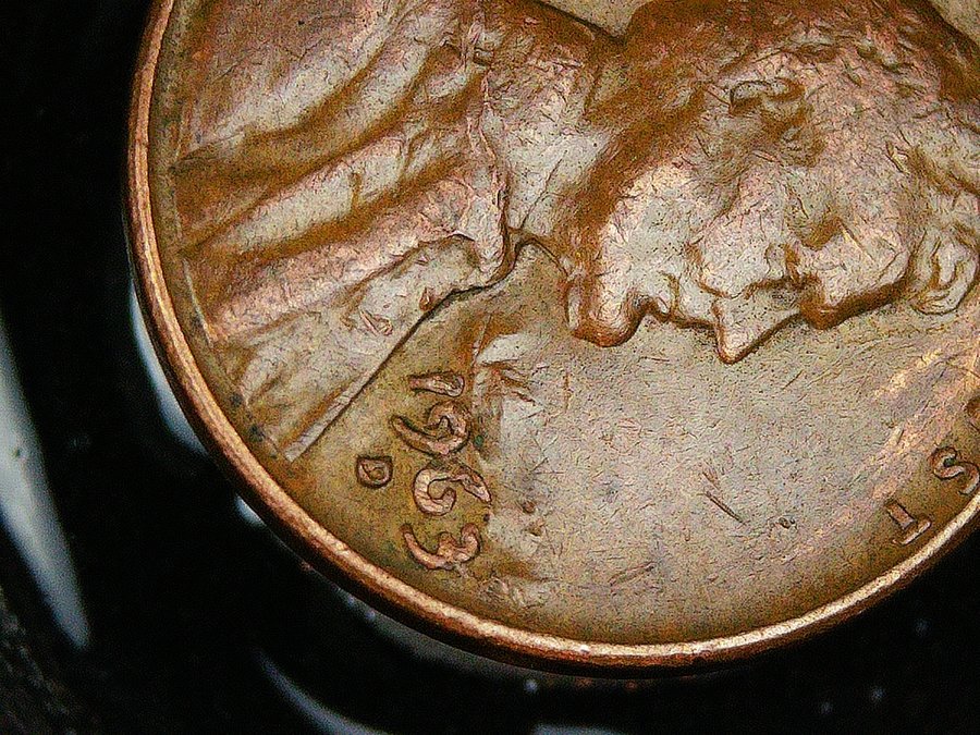 1963-D-Lincoln-Modern-Cent---Die-Failure?
